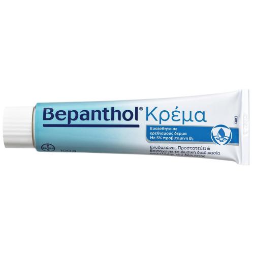 Bepanthol Κρέμα για το Ευαίσθητο σε Ερεθισμούς Δέρμα, Ενυδατώνει, Προστατεύει & Επιταχύνει τη Φυσική Διαδικασία Ανάπλασης του Δέρματος με Προβιταμίνη B5, 100g